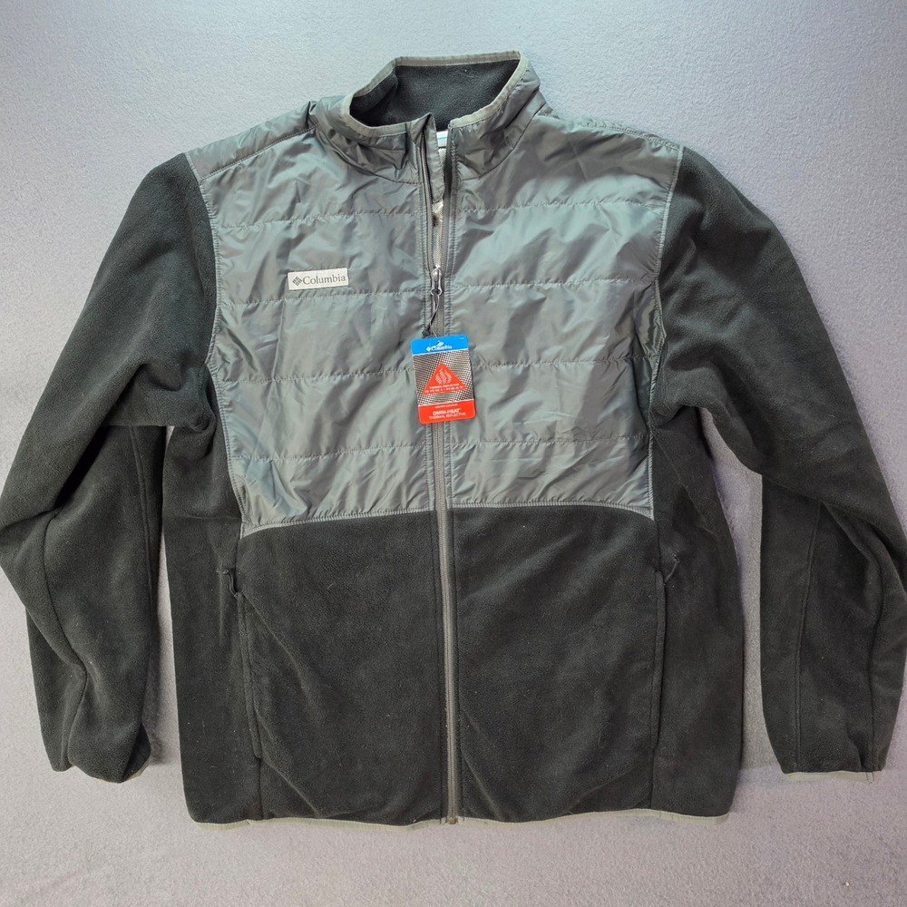 Columbia Basin Butte Fleece Full Zip Jacket Omni-Heat Black C2130MO-BLK010 XL